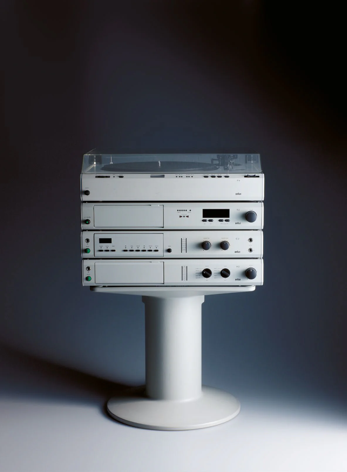 Braun Atelier HiFi Stereo System by Dieter Rams, exemplifying his philosophy of having "as little design as possible"